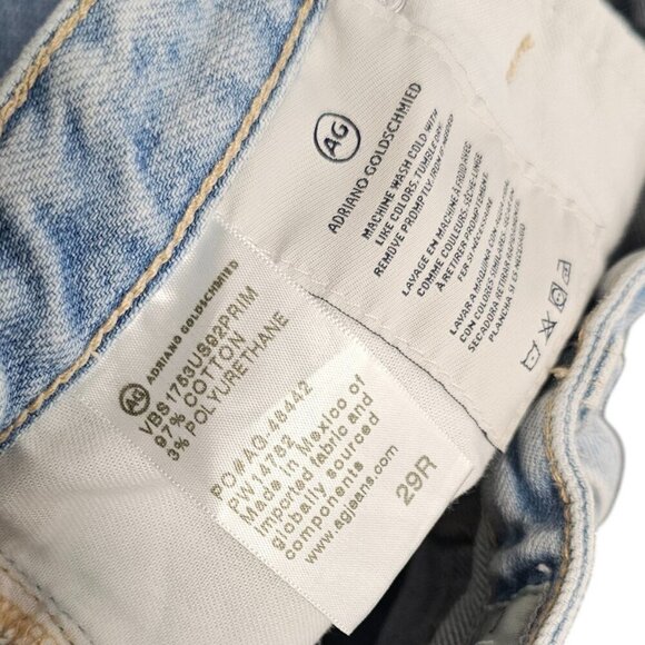 Ag Adriano Goldschmied Isabelle High Rise Straight Crop Jeans,Contour 360, 29 - Picture 8 of 9